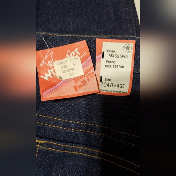 Vintage wrangler " No-Fault" jeans Dark Wash denim. - Picture 5 of 11